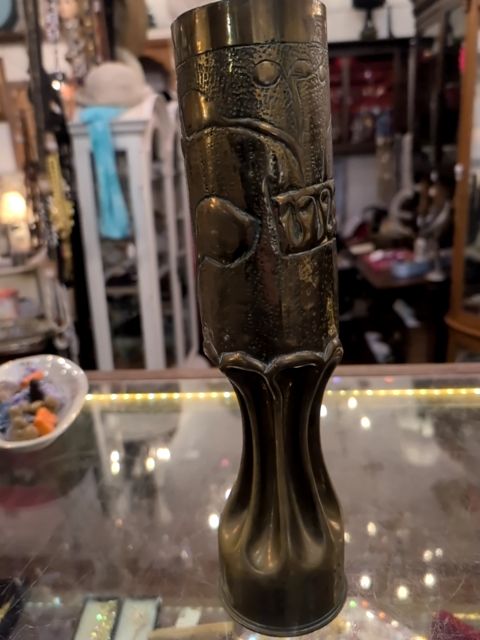 Large trench art vase