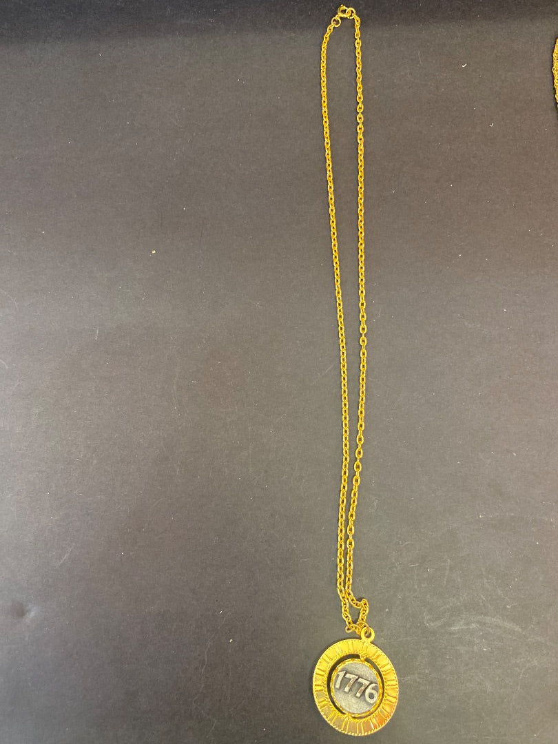 Liberty bell “1776” pendant necklace