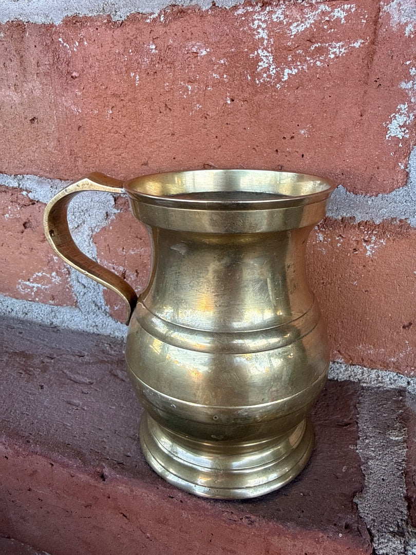 Vintage solid brass jug/pitcher