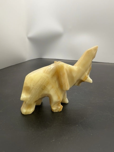 Hand carved onyx elephant