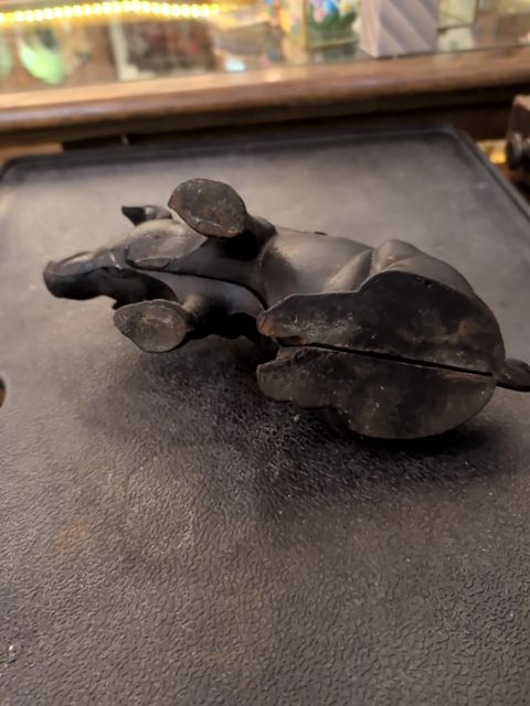 Cast iron hog Bank