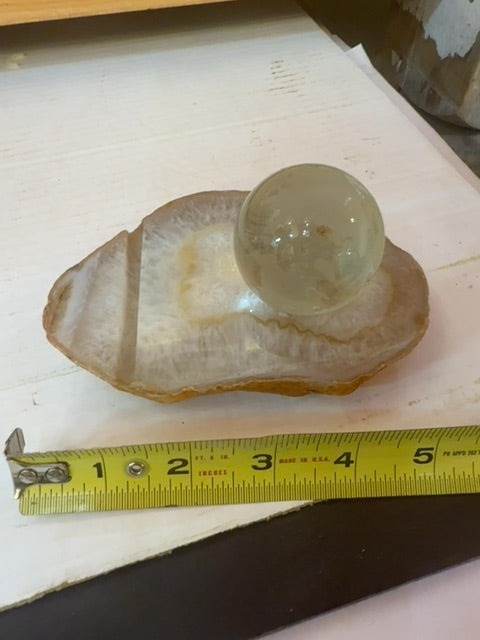 Brazilian Agate w/ world and card holder