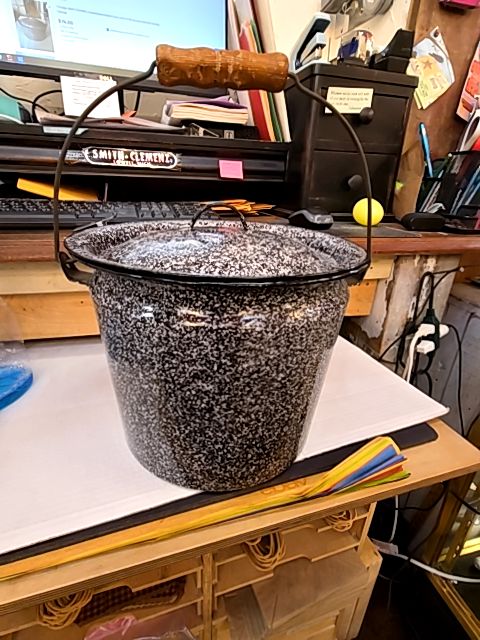 Black Spongeware Bucket