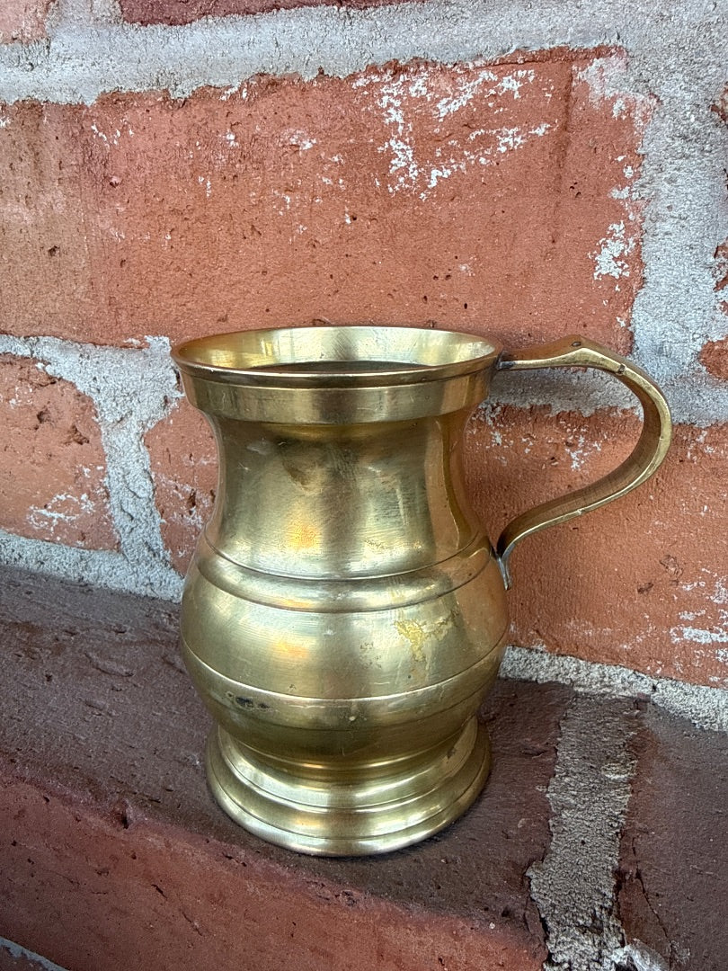 Vintage solid brass jug/pitcher