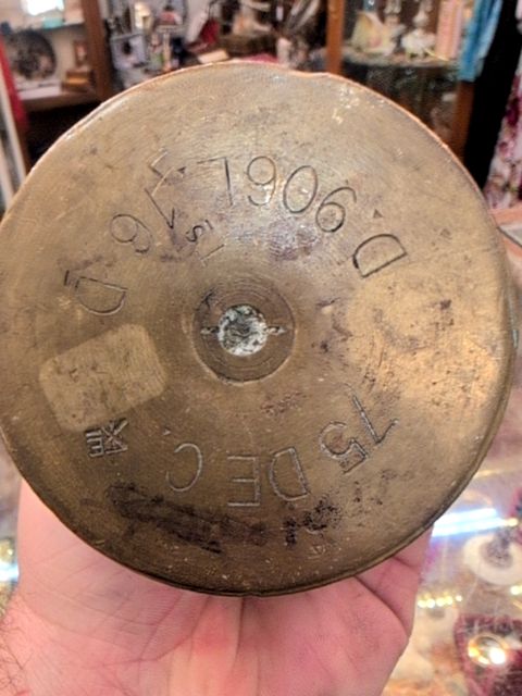 Large trench art vase