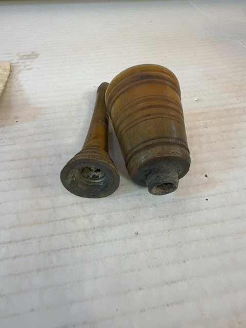 Antique wooden ink well