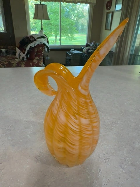 HB orange swirl vase/pitcher