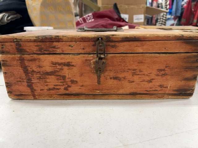 Antique Wooden Box with handle