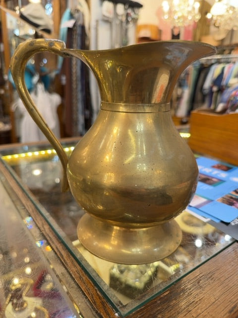 Vtg brass pitcher