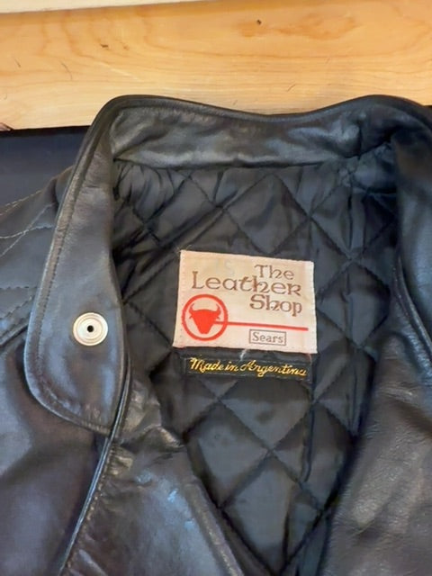 Blk leather jacket