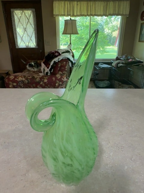 HB Green swirl vase/pitcher