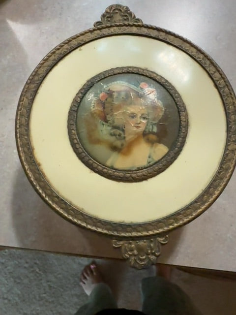 Vtg brass Victorian box
