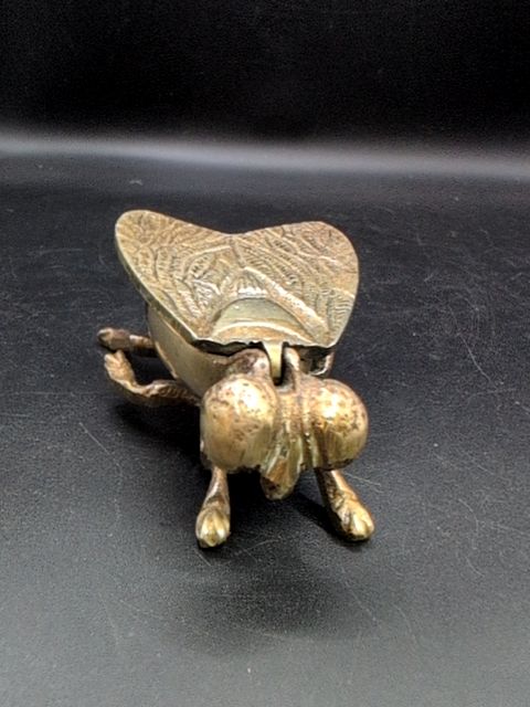 Vintage Brass fly trinket box
