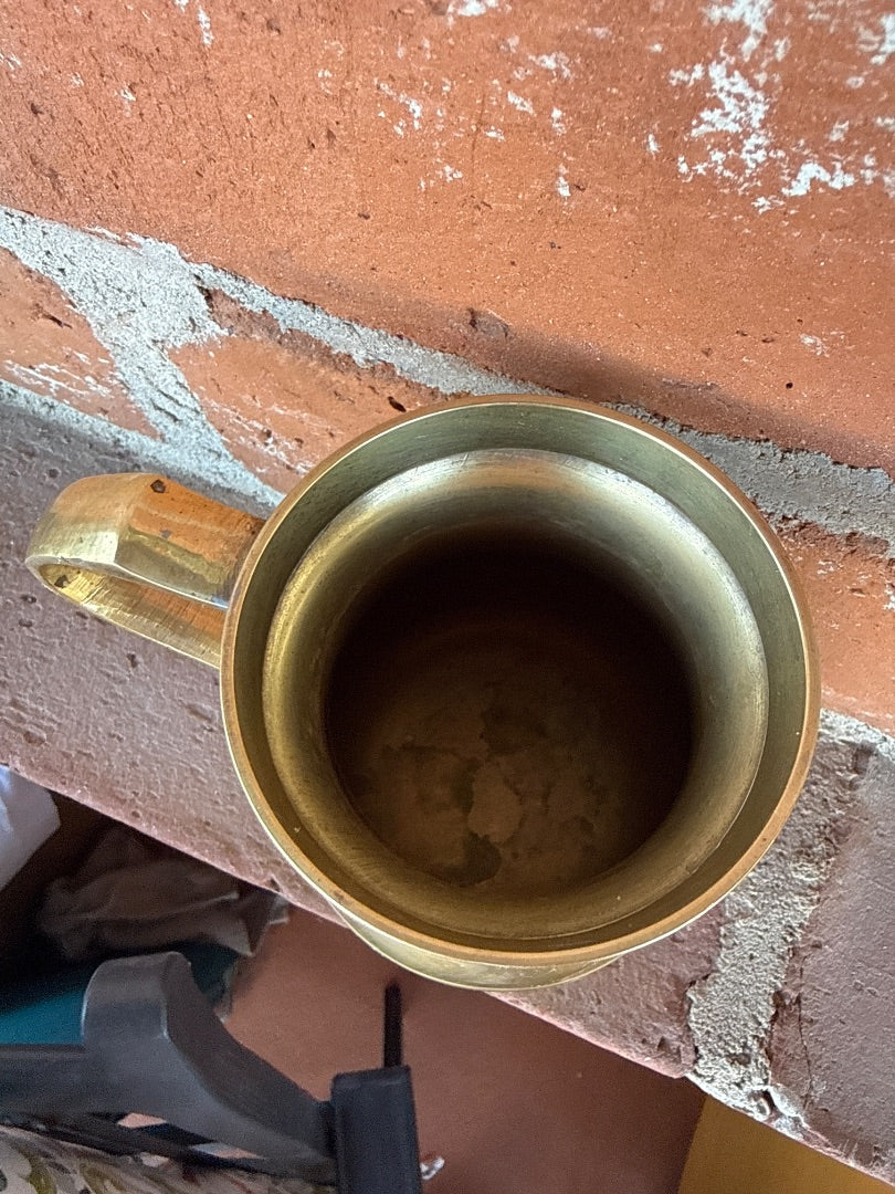 Vintage solid brass jug/pitcher