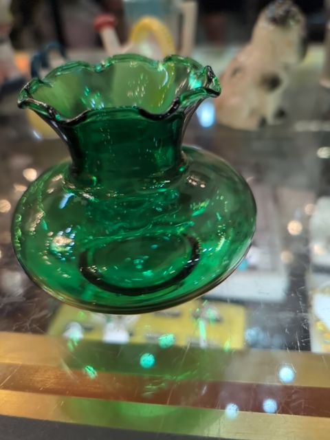 Green vase