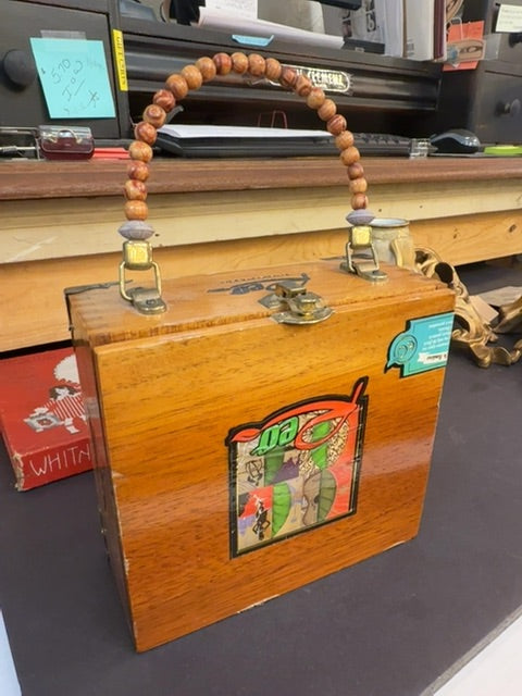 Old cigar box made into purse