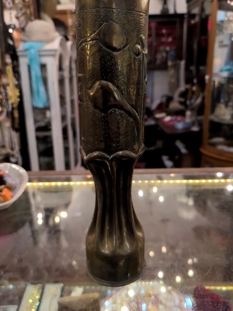 Large trench art vase