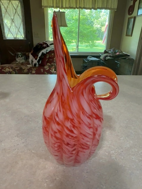 HB Red swirl vase/itcher