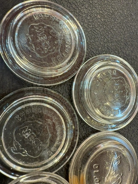 Vintage glass, canning jar, lids