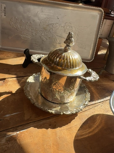 Silver plated jelly jar
