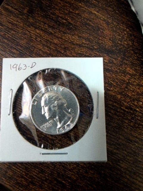 1963 D quarter au-bu details