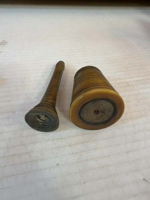 Antique wooden ink well