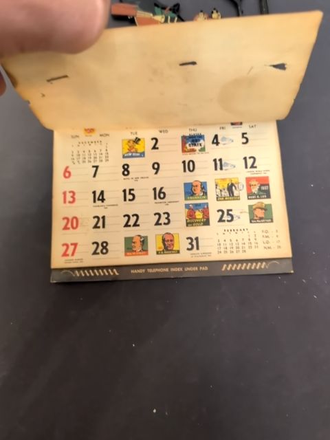 1962 advertising automobileia calendar