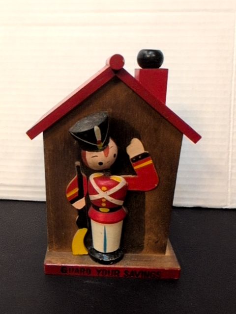 Wooden coin bank