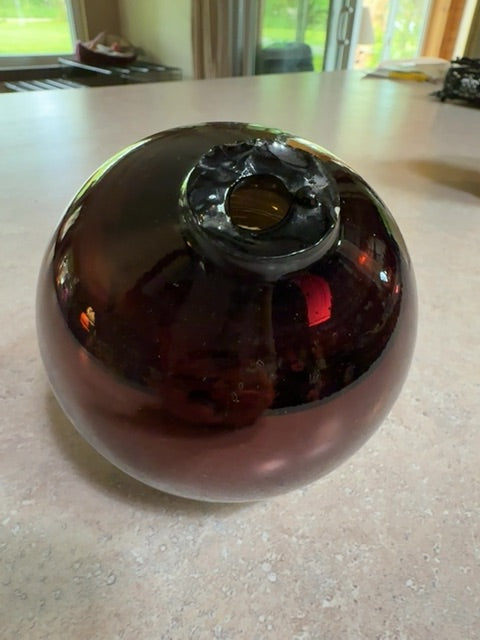 Copper/amber  Lightening Rod Ball, 4”