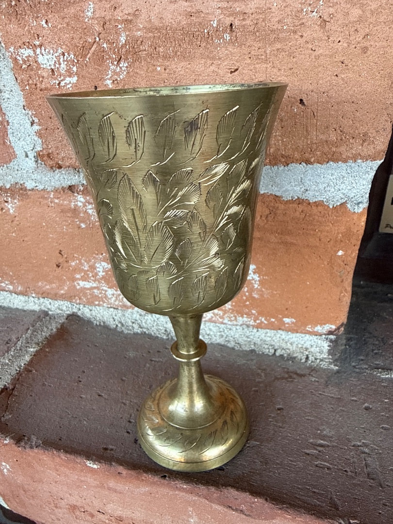 Vintage Brass goblet