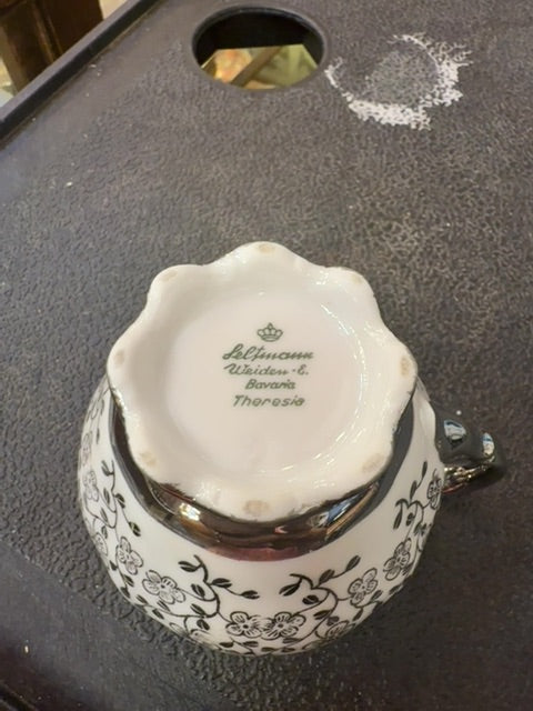Bavaria silver & white tea set
