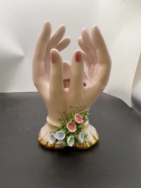 Lefton hand painted vase