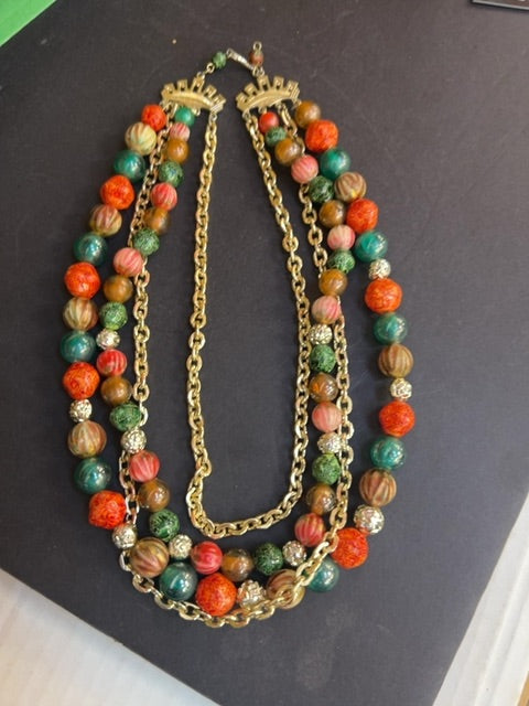 Multicolor layered necklace