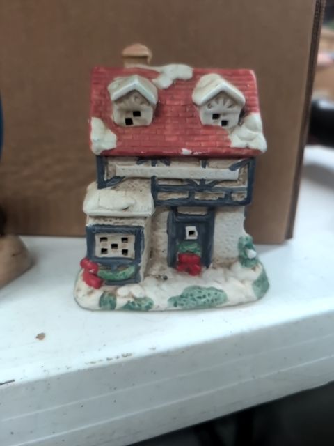 Village house with hole for a light