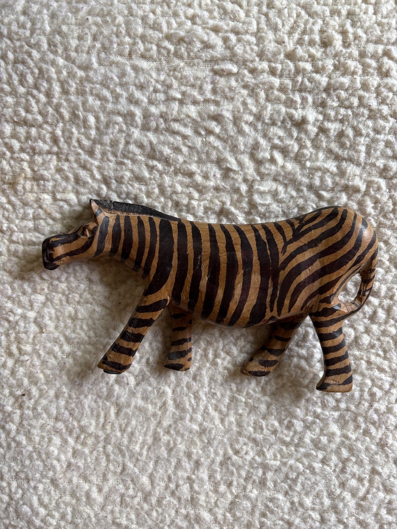 Zebra wooden figurine