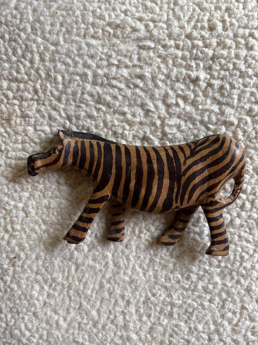 Zebra wooden figurine