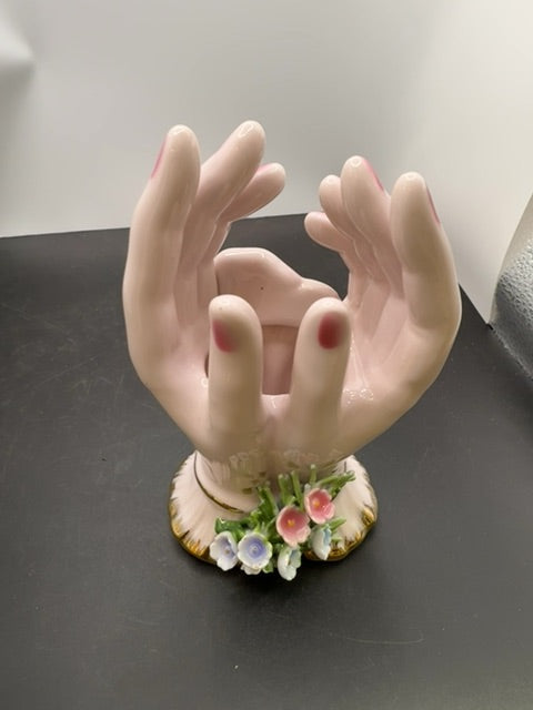 Lefton hand painted vase