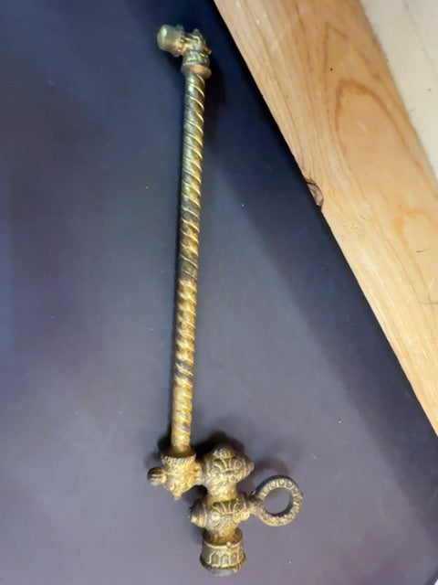 Vintage Ornate Brass oil lamp arm
