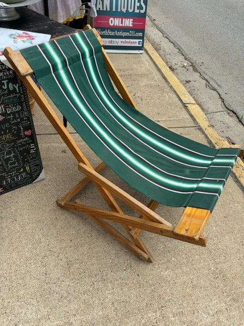 Green  Vintage camping rocking  chair