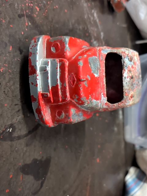 Vintage red truck as is