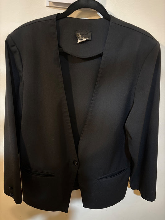 Wms Black Blazer 1980s Jacket EBAY GSK
