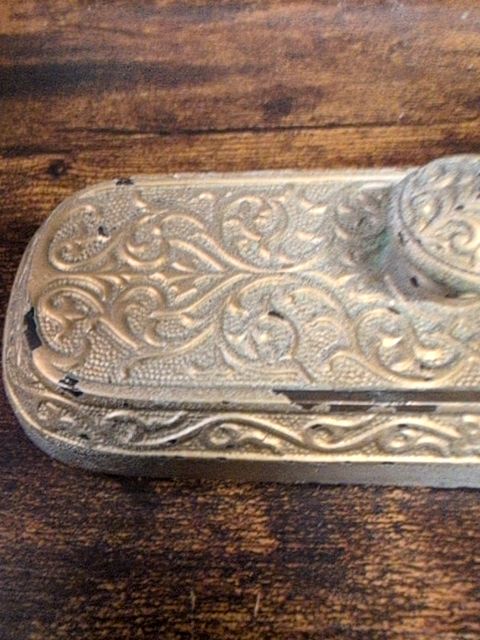 Cast iron Victorian ink blotter /paperweight