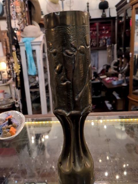 Large trench art vase