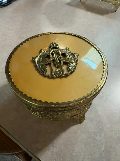 Vtg Hollywood regency trinket box