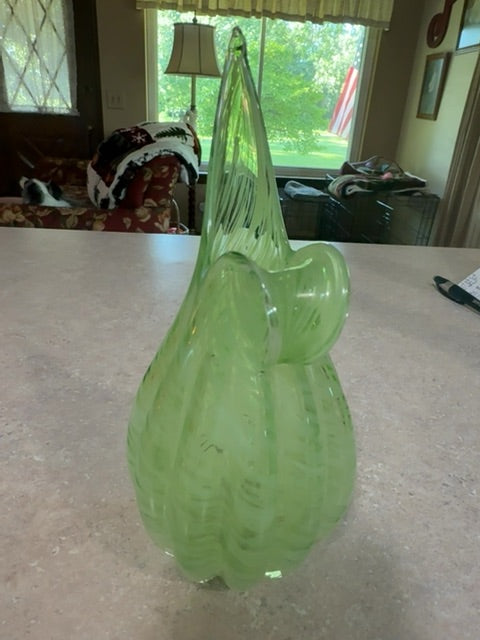 HB line green swirl vase/pitcher