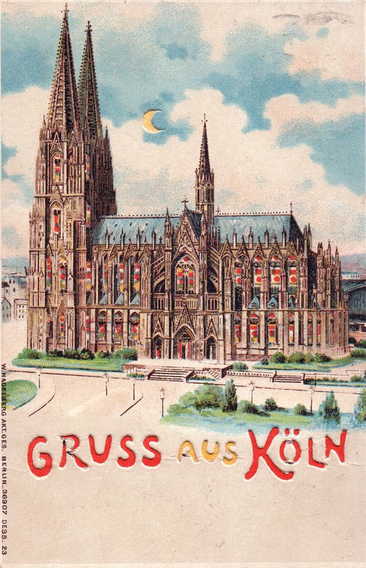 Guss Aus Köln Germany HTL Hold to the Light postcard