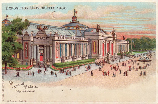 Exposition Universelle 1900 Le Grand Palais (Champs Elysés.) HTL Hold to the Light postcard