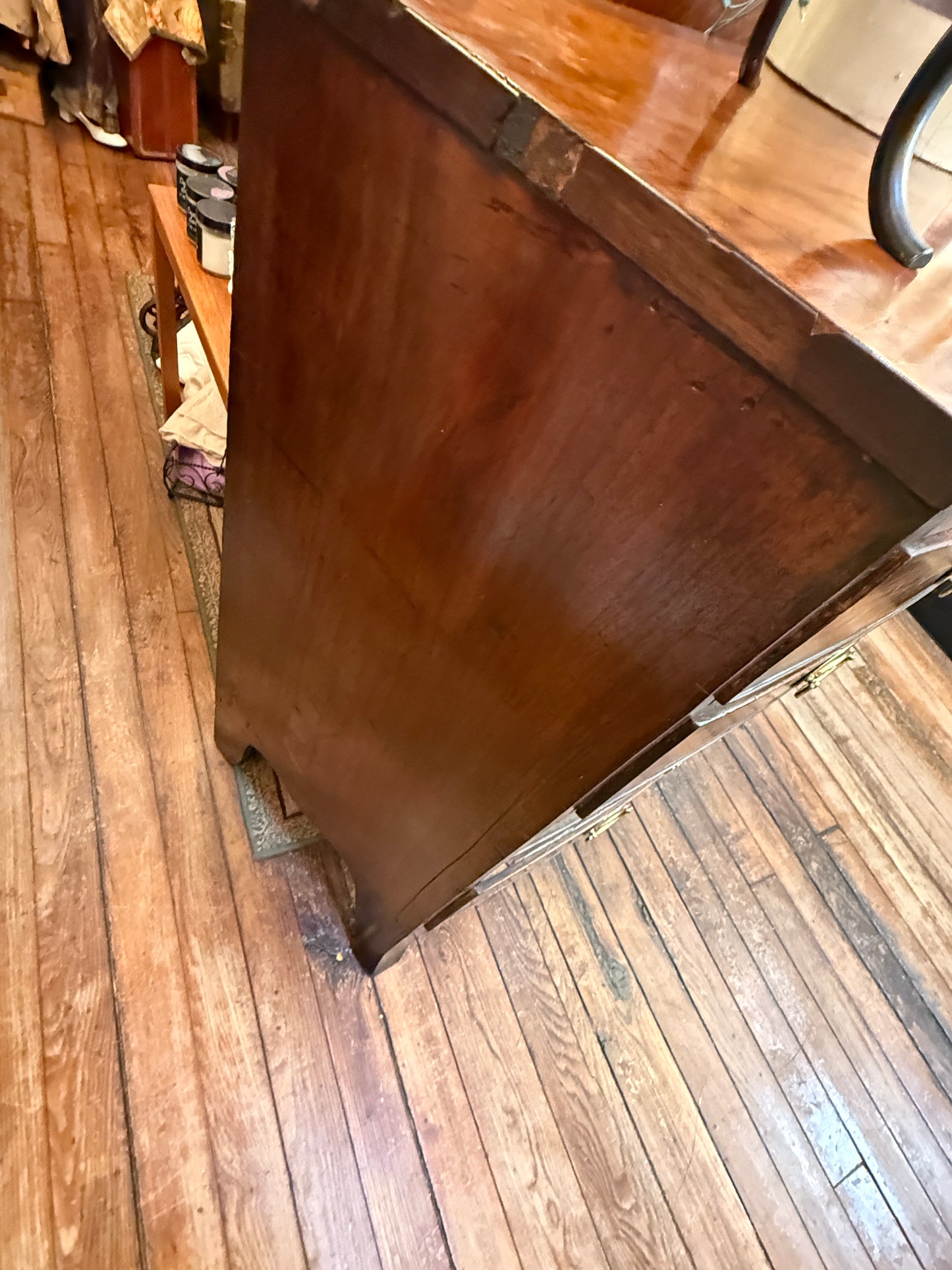 1840-1860 mahogany hepplewhite bow front dresser