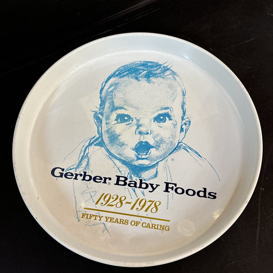 GERBER Baby Food 50TH Anniversary Metal Round Tray 1928 - 1978