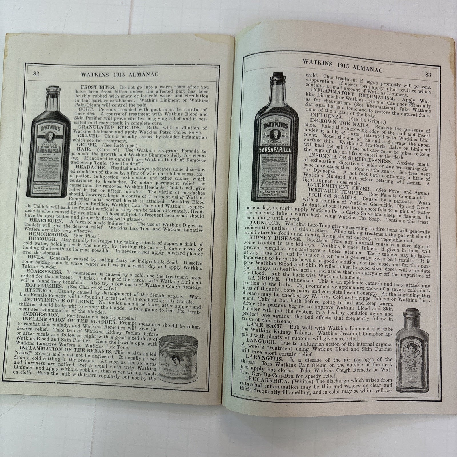 1868 - 1915 Watkins Almanac Home Doctor and Cookbook Great Ephemera